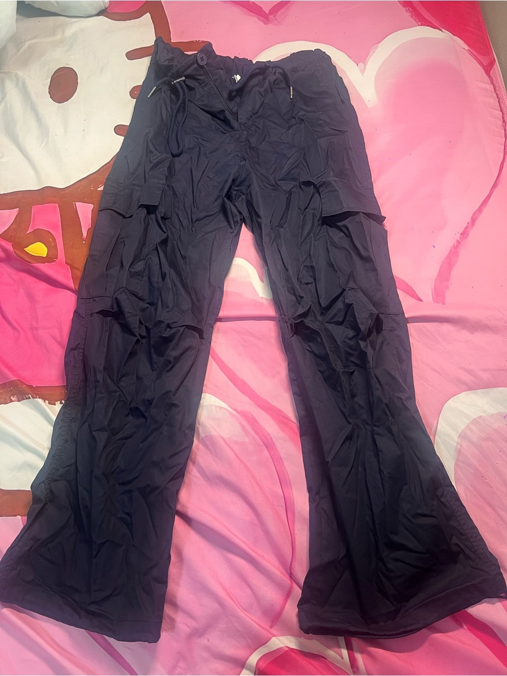 Kids Black Wide-Leg Active Pants